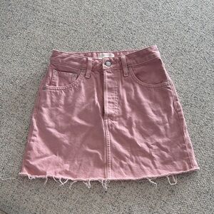 Boyish Pink Denim Skirt